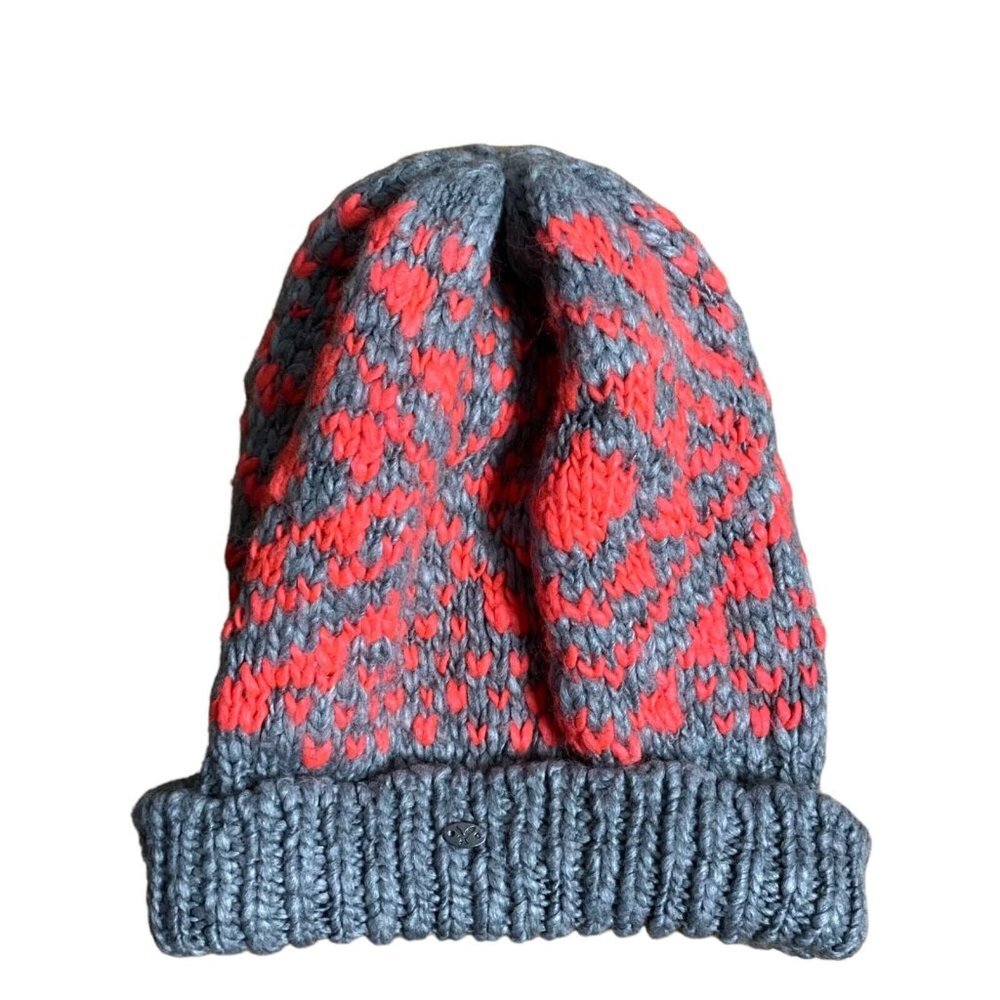 American Eagle Gray Patterned Knit Beanie